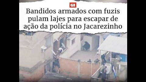 Rio de Janeiro Jacarezinho community video shows bandits fleeing the police