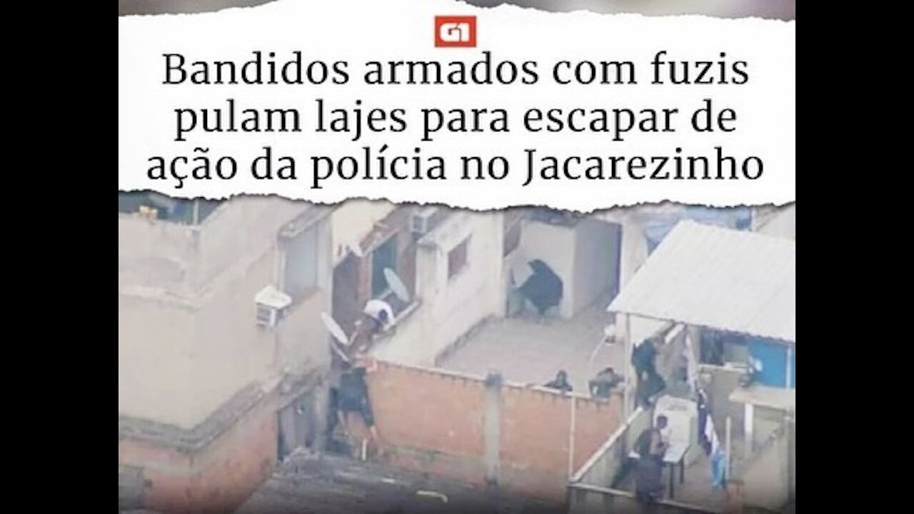 Rio de Janeiro Jacarezinho community video shows bandits fleeing the police