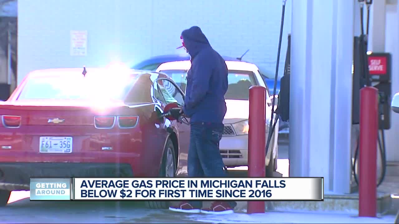 Average gas prices in Michigan drop below $2/gallon for first time since April 2016