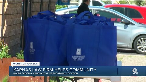 Karnas law firm hands out groceries to families in need