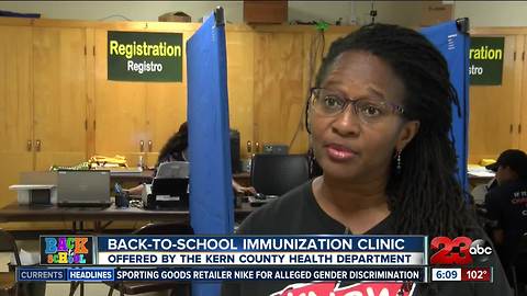 Back to school immunizations