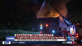 Massive warehouse blaze among 4 fires overnight in Baltimore