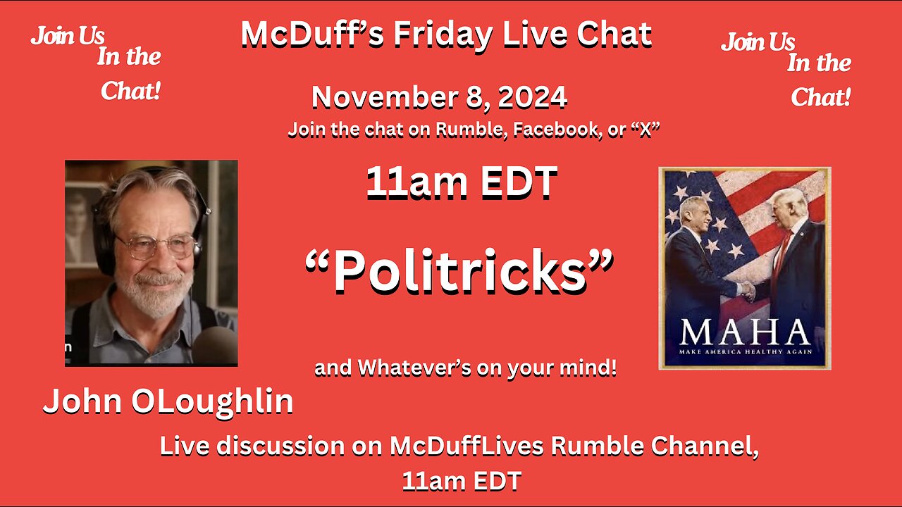 McDuff's Friday Live Chat, November 8, 2024