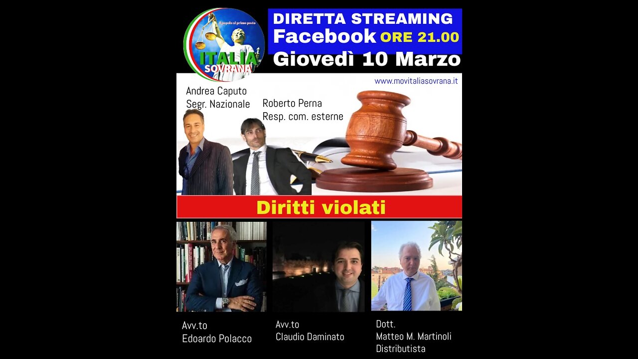 Diretta Streaming del 10 Marzo 2022