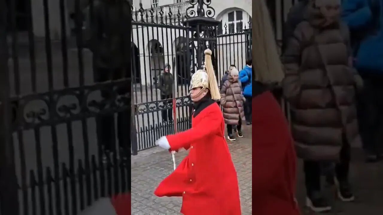 make way shouts the guard #horseguardsparade