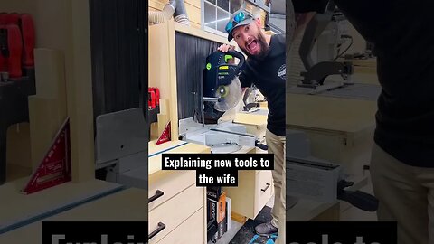 Explaining new tools to your wife! #woodworking #tools #shorts