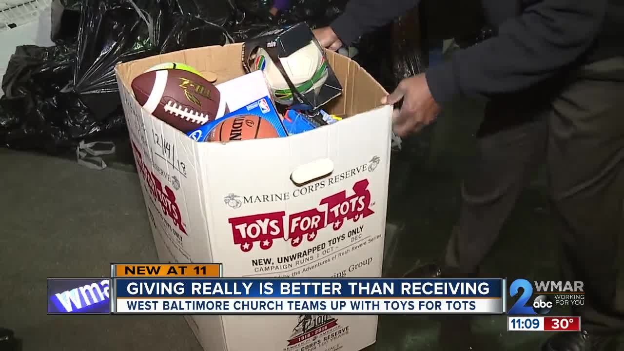 Union Baptist Church and Marine Corp give 1,000 toys to families