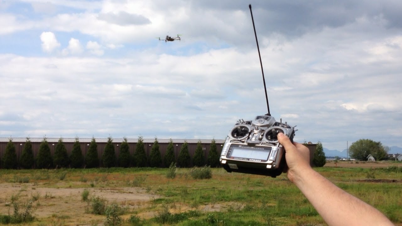 John's new quadcopter testing GPS on a windy day