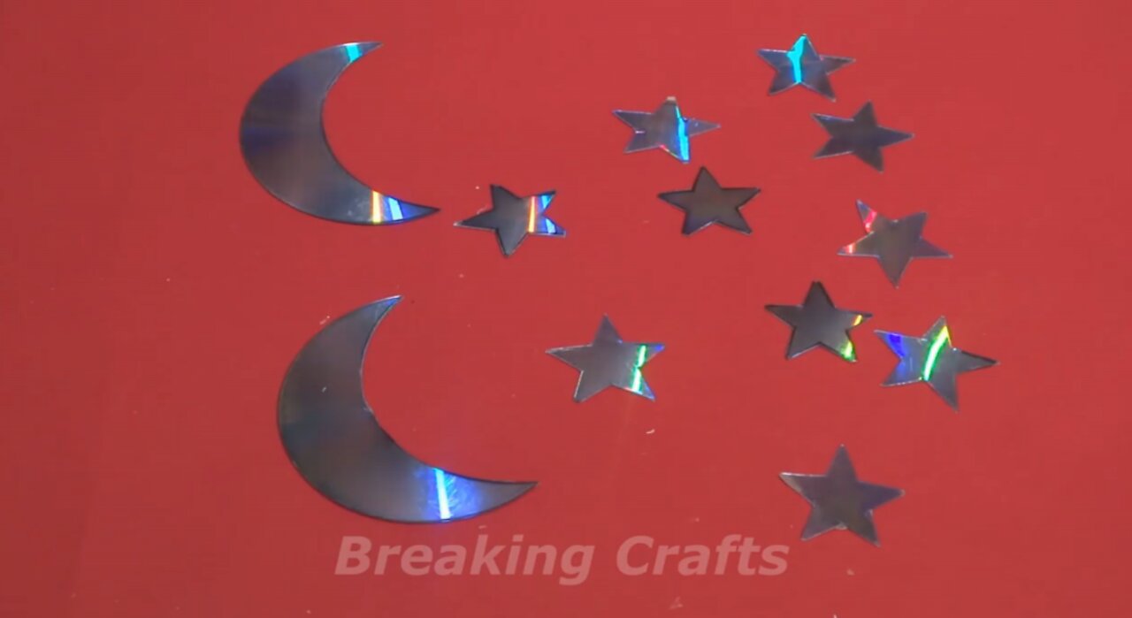 How to Make Moon and Stars from DVD or CD (recycle)