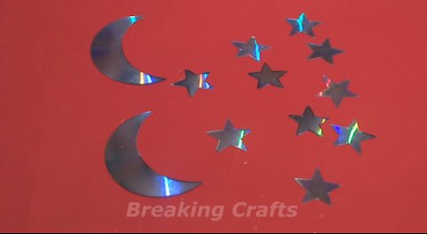 How to Make Moon and Stars from DVD or CD (recycle)