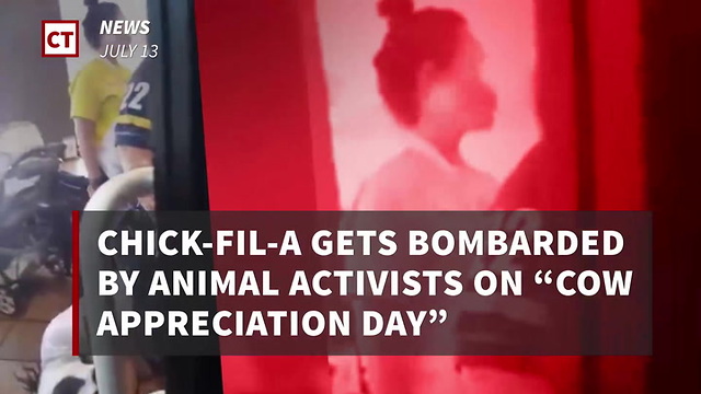 Chick Fil A Gets Bombarded By Animal Activists On “Cow Appreciation Day”