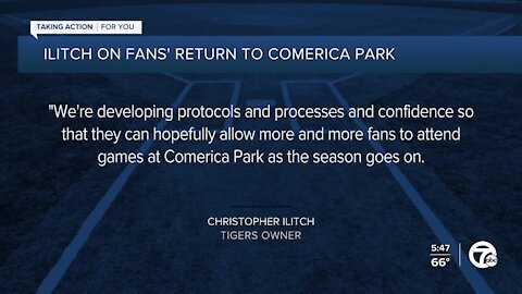 Ilitch tells reporters Tigers confident they'll have fans in Comerica Park on Opening Day