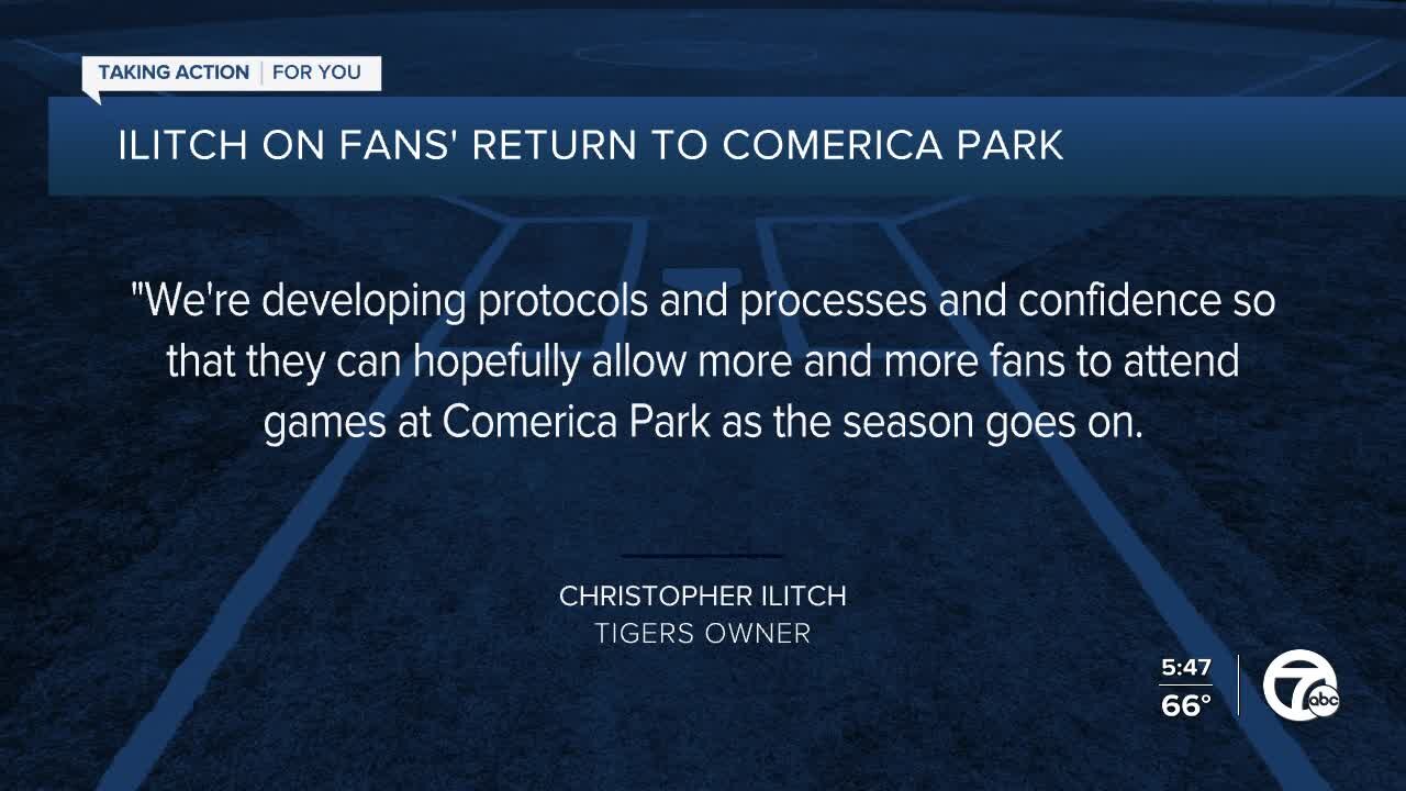 Ilitch tells reporters Tigers confident they'll have fans in Comerica Park on Opening Day