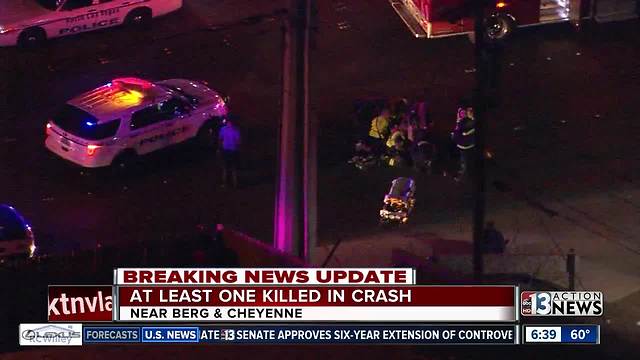 North Las Vegas police investigating fatal crash near Cheyenne, Berg