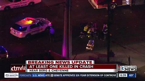 North Las Vegas police investigating fatal crash near Cheyenne, Berg