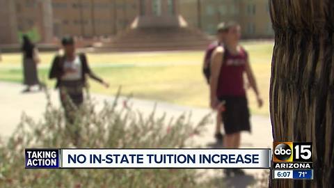 No in-state tuition increase for Arizona schools