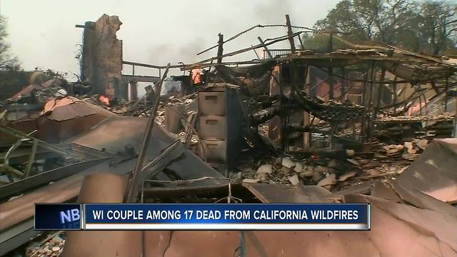 Wisconsin couple killed in California wildfires