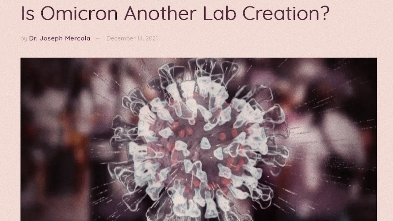 WE ASK THE QUESTION: Is Omicron A Lab Creation? | 15.12.2021