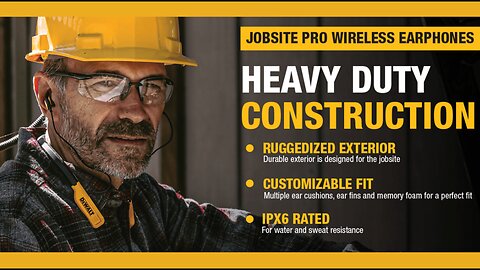 DEWALT Wireless Bluetooth Neckband Headphones