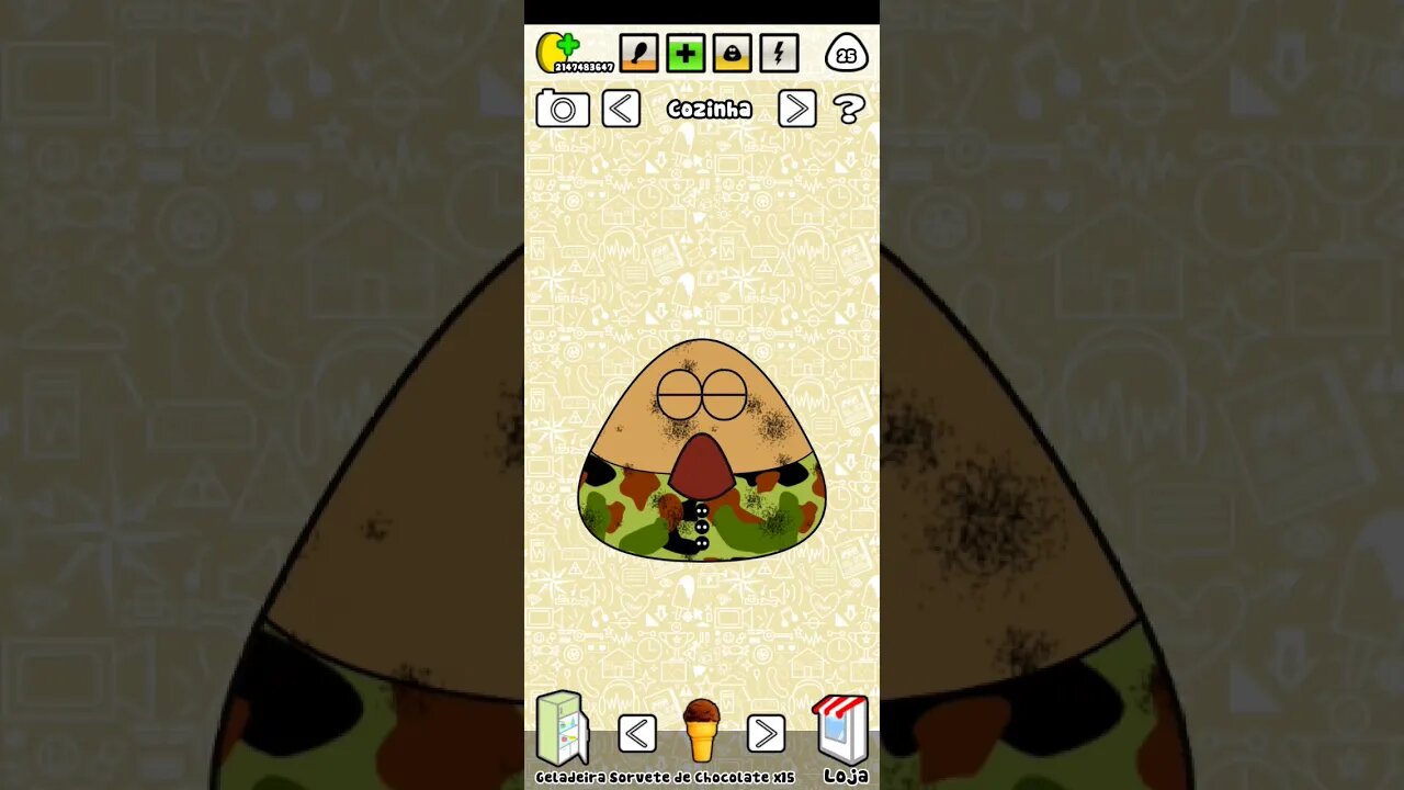 pou beber um sorvete #shorts #pou #sorvete