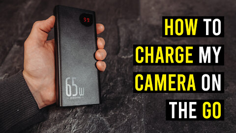 How to charge your camera on the go! full power using Baseus 20,000mAh 65W power bank