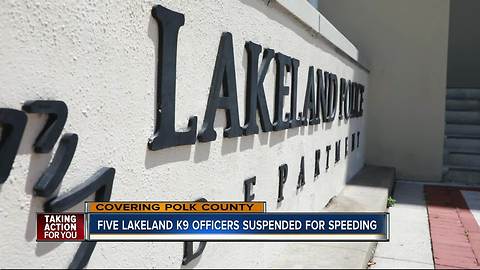 Lakeland PD K-9 unit members suspended for speeding