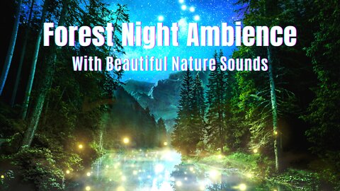 Relaxing Forest Night Ambience🌙 with Beautiful 🌿 Nature Sounds