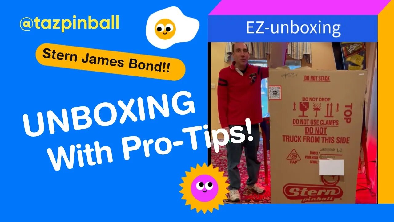 TAZpinball - EZ Unboxing - Stern James Bond 007 with 7 Pro-Tips