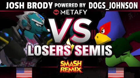 FPS4 Online - ATK | Josh Brody (Ganon) vs. Dogs_Johnson (Falco/Falcon) - Smash Remix Losers Semis