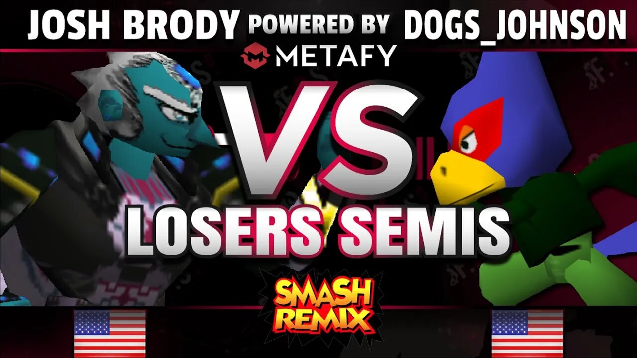 FPS4 Online - ATK | Josh Brody (Ganon) vs. Dogs_Johnson (Falco/Falcon) - Smash Remix Losers Semis