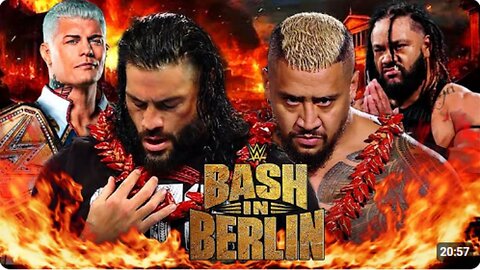 Roman Reigns & Cody Rhodes vs Solo Sikoa & Jacob Fatu WWE Bash in Berlin Tag Team - FULL MATCH