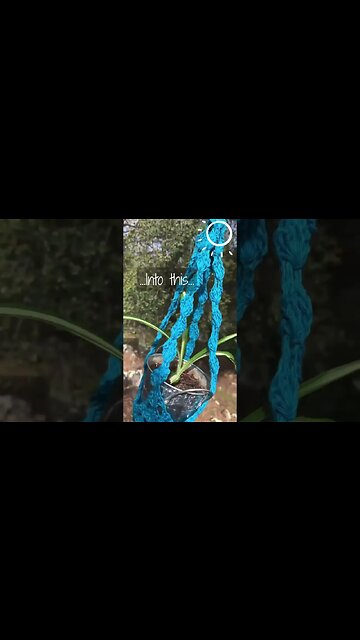 Easy Crochet Plant Hanger Tutorial: Gorgeous Blue Color