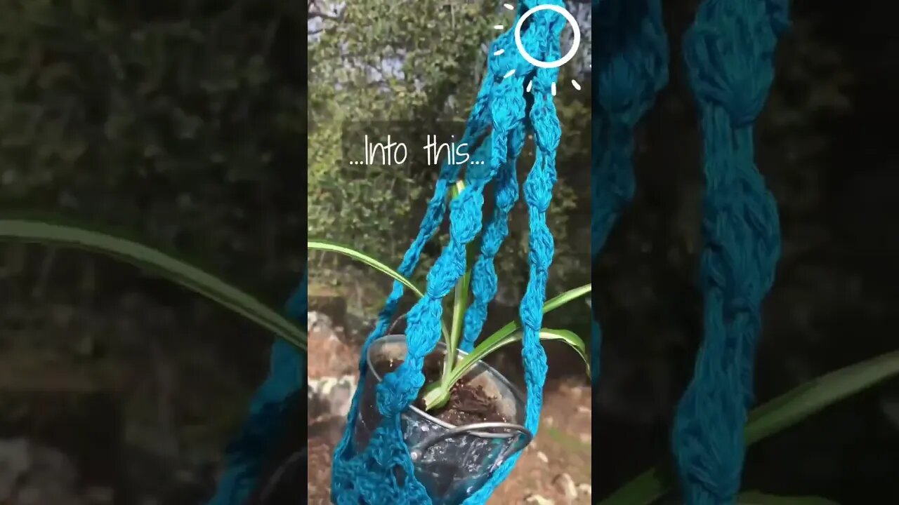 Easy Crochet Plant Hanger Tutorial: Gorgeous Blue Color