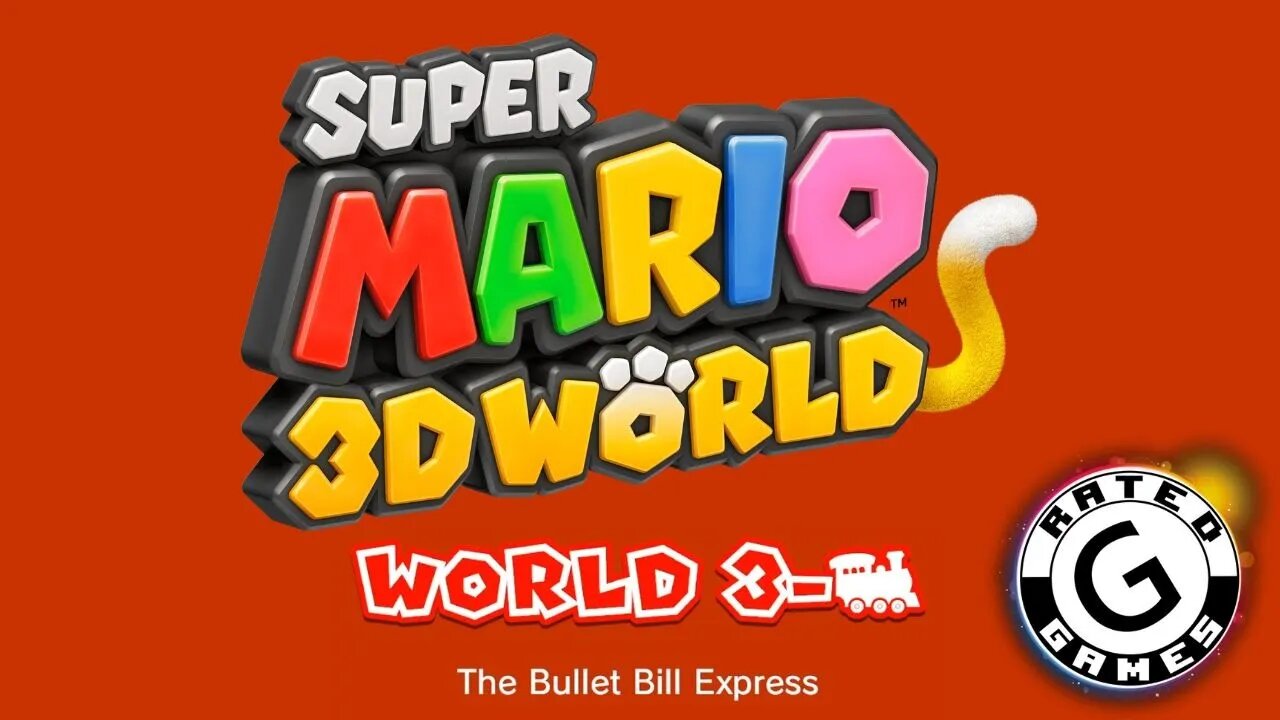 Super Mario 3D World No Commentary - World 3-Castle - The Bullet Bill Express - All Stars and Stamps