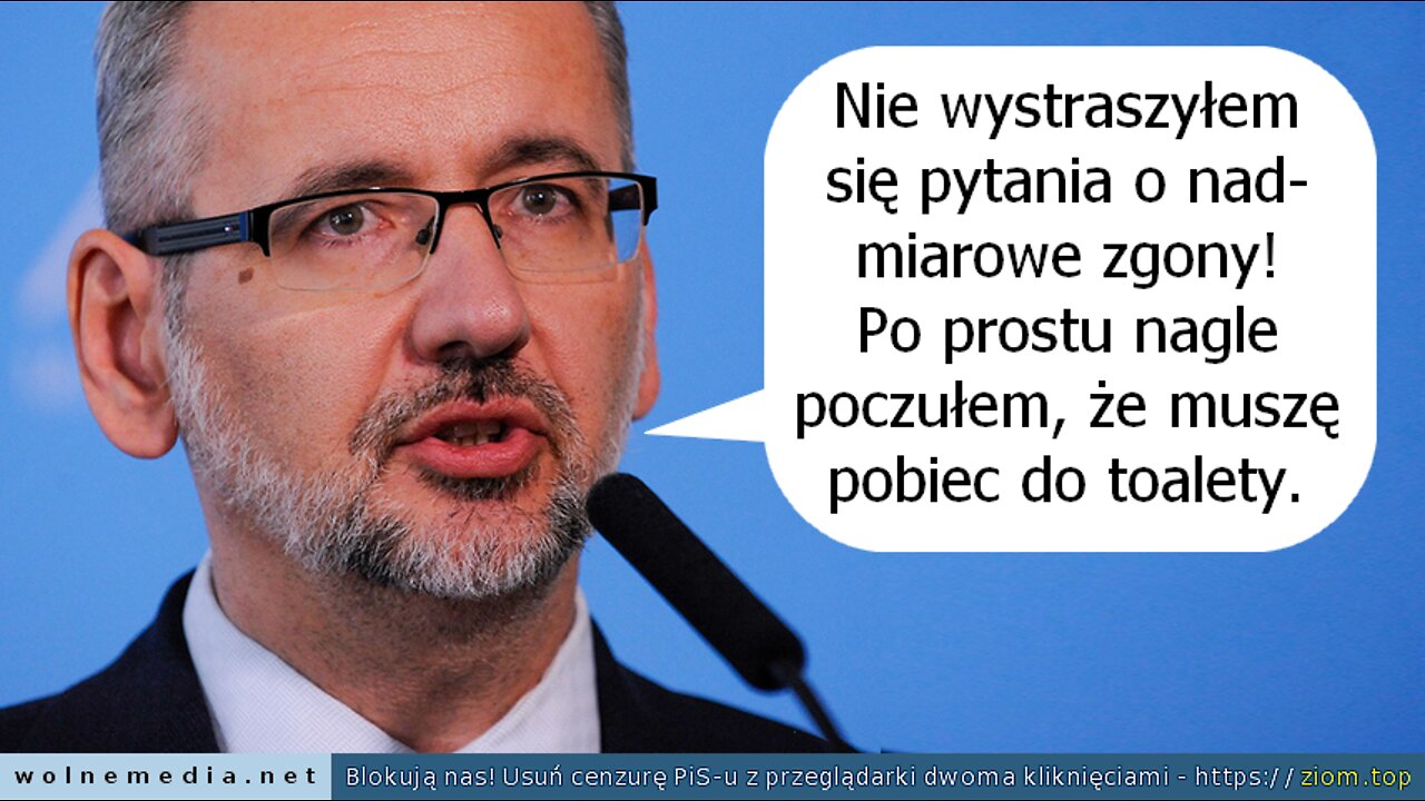 Niedzielski uciekł przed pytaniem dziennikarza o nadmiarowe zgony