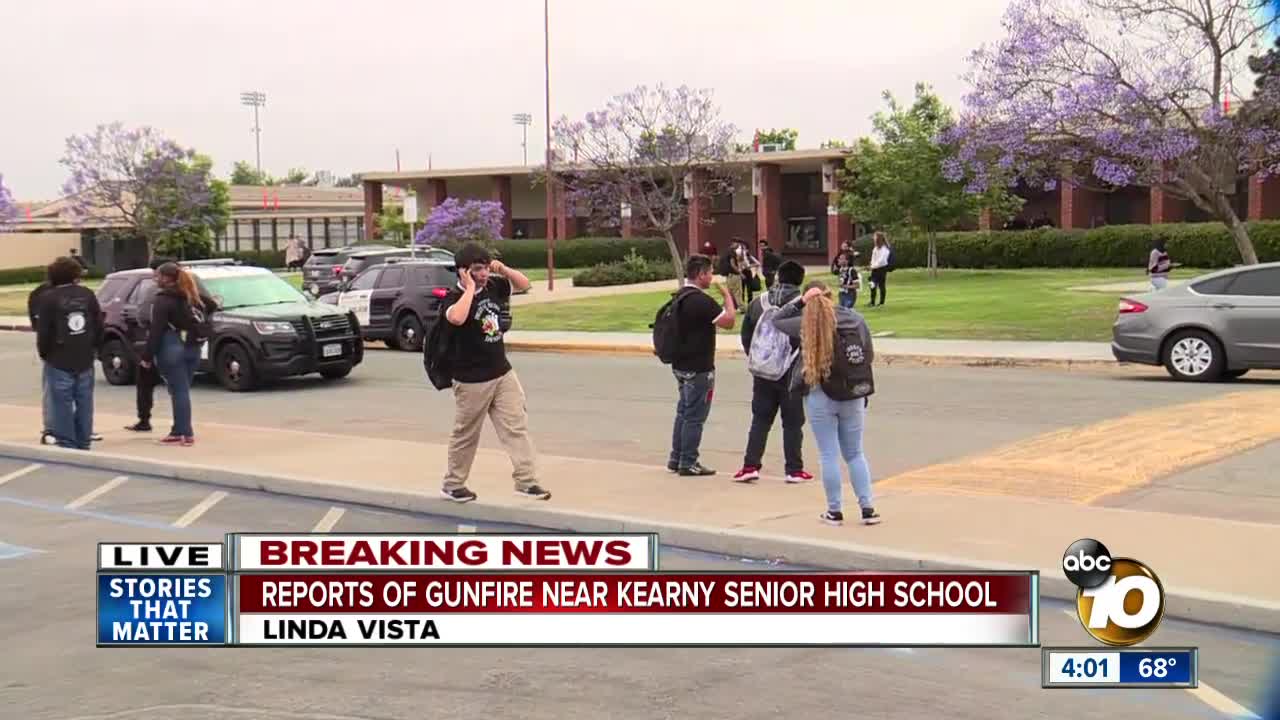 Reports of gunfire near Kearny Senior High School