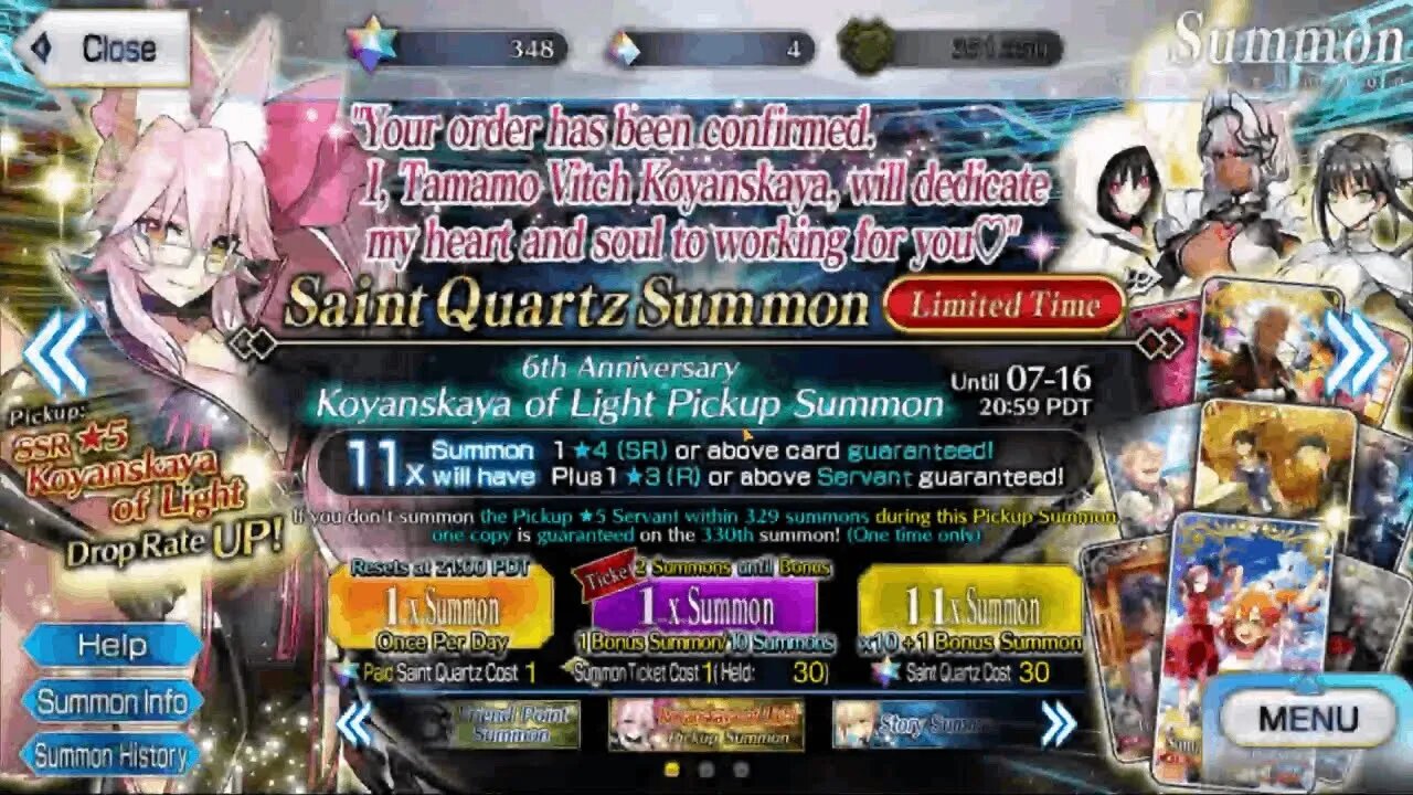 Rolling For Koyanskaya of Light | Koyanskaya of Light Summoning Campaign