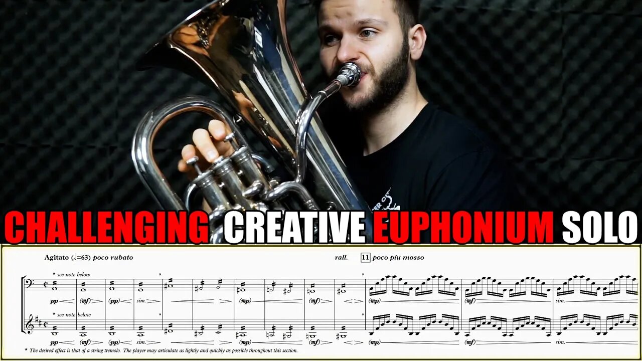 CREATIVE EUPHONIUM SOLO "Il Mercante De Venezia" by Enzo De Rosa. Sheet Music Play Along!