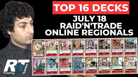 One Piece Card Game: Top 16 Deck Lists | Raid'n'Trade's July 18 EU Online Regionals!