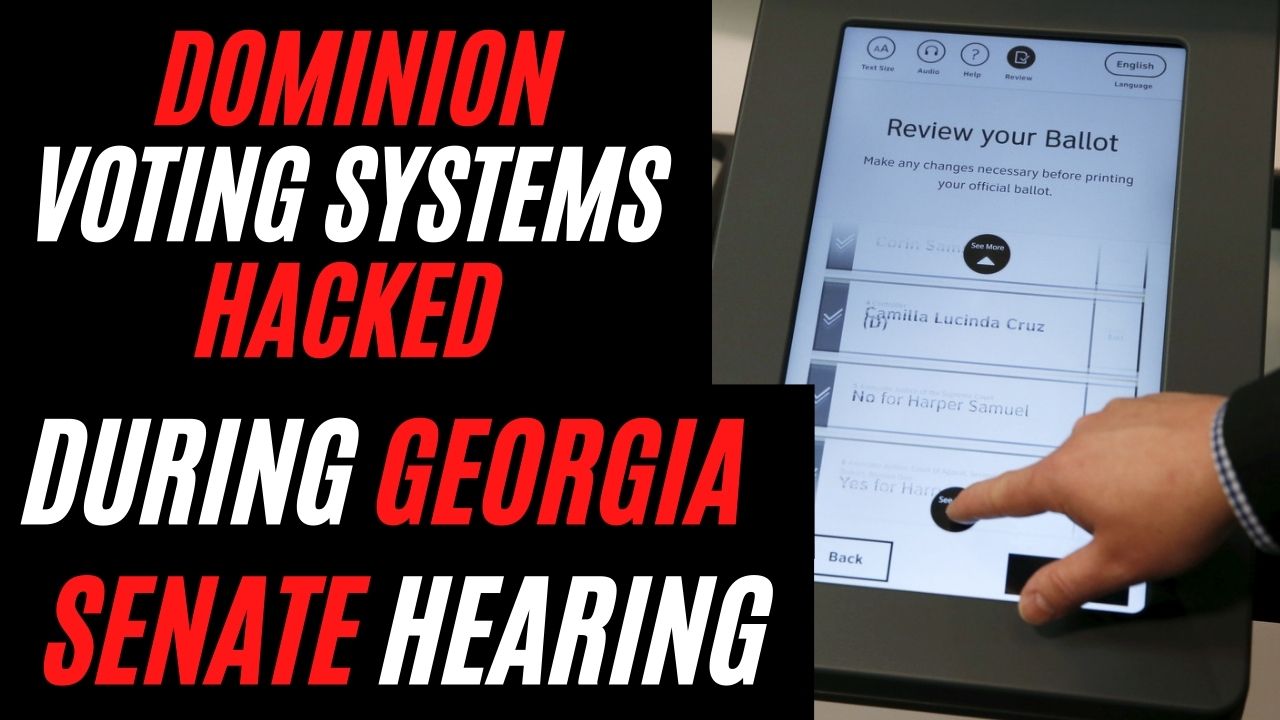 Dominion Voting Systems HACKED DURING Georgia Senate Subcommittee Hearing on Election Fraud 2020