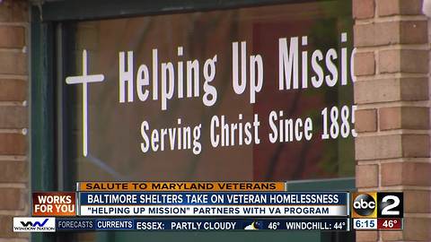 Baltimore shelters take on veteran homelessness