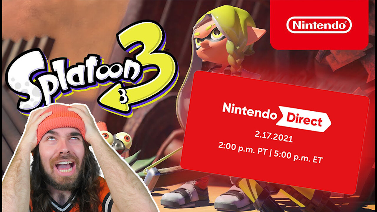 Nintendo Direct 2/17/2021 REACTION! Splatoon 3, Mario Golf Super Rush, Skyward Sword HD!!