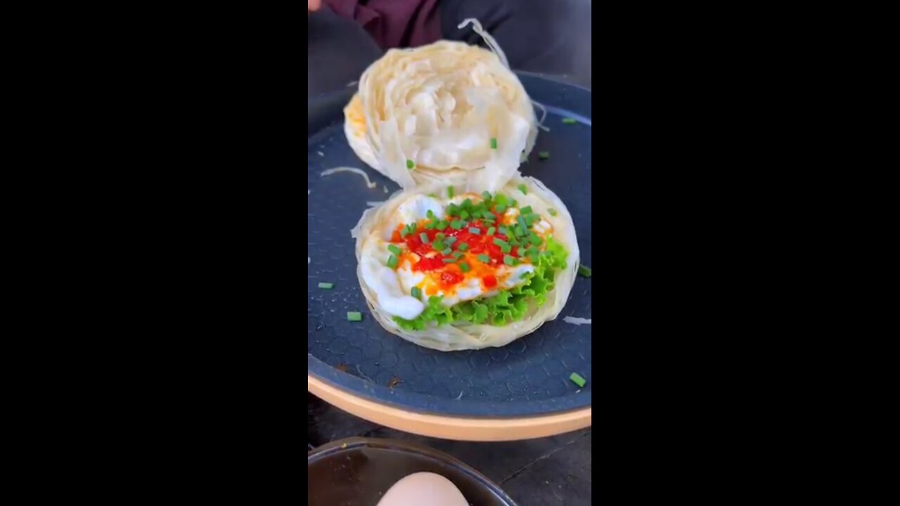 Chinese Burger delicious food falling from sky