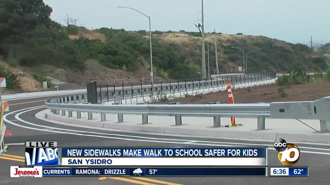 Long-awaited sidewalk improvements in San Ysidro finally done