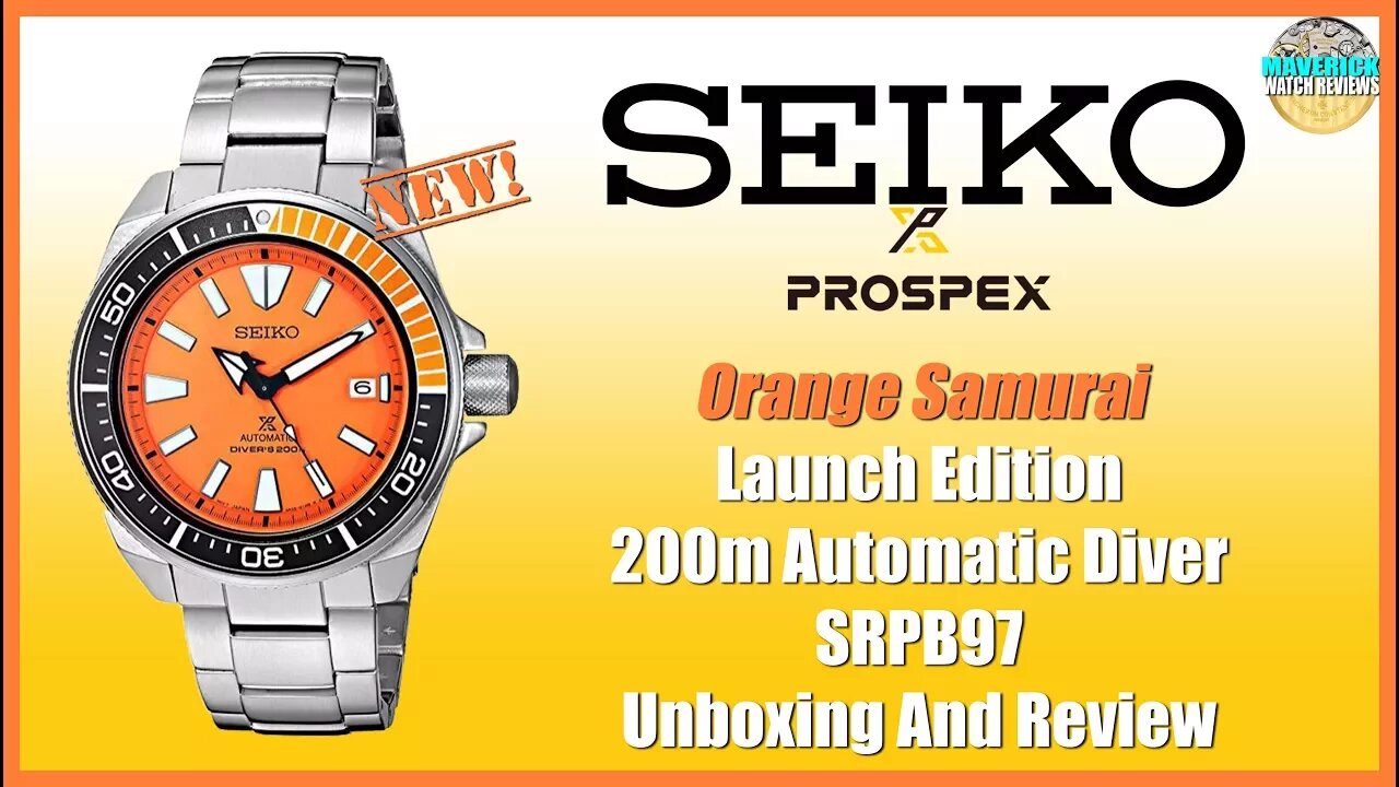 Orange Samurai Launch Edition! | Seiko Prospex 200m Automatic Diver SRPB97 Unbox & Review