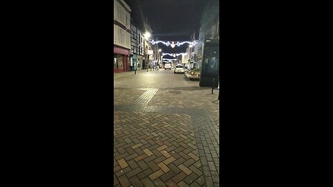 Christmas lights on Westgate Street.