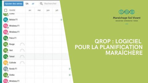 QROP : logiciel pour la planification maraîchère