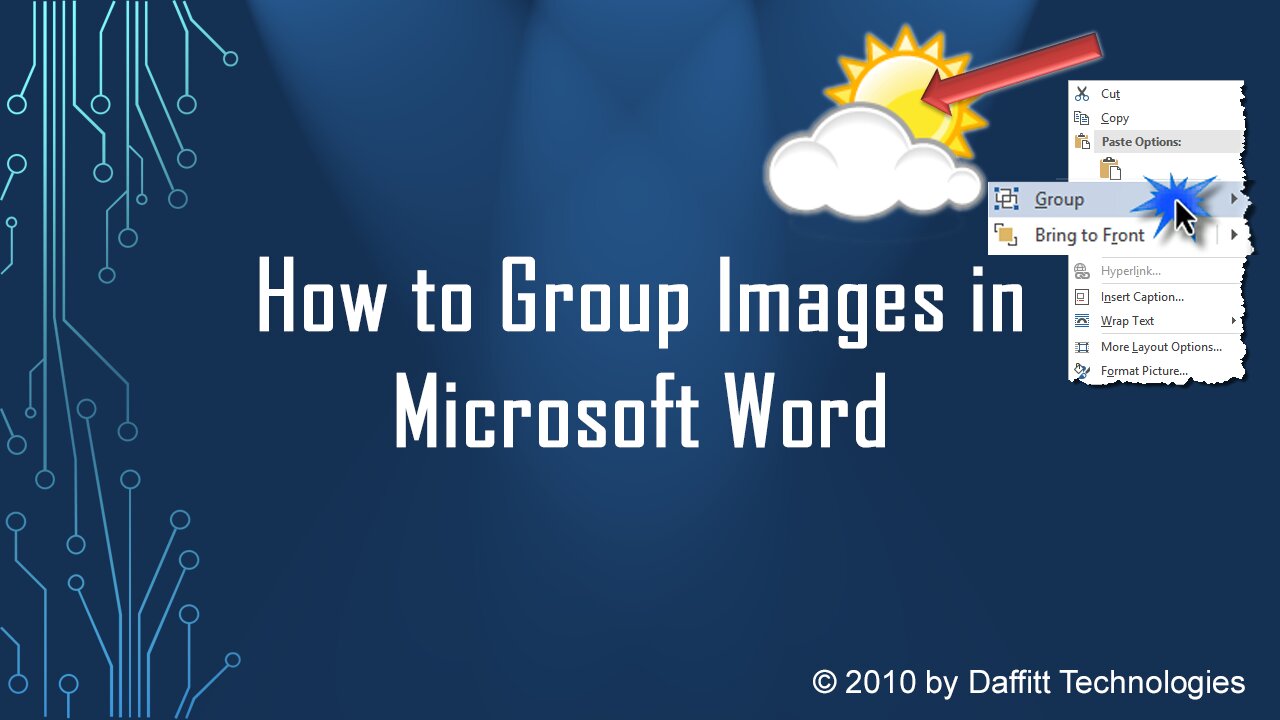 How to group images in Microsoft Word