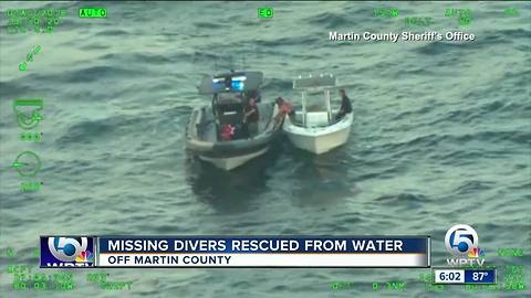 Missing divers rescued Saturday near Martin County