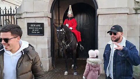 THE CUTE KID AND THE KINGS HORSE #thekingsguard
